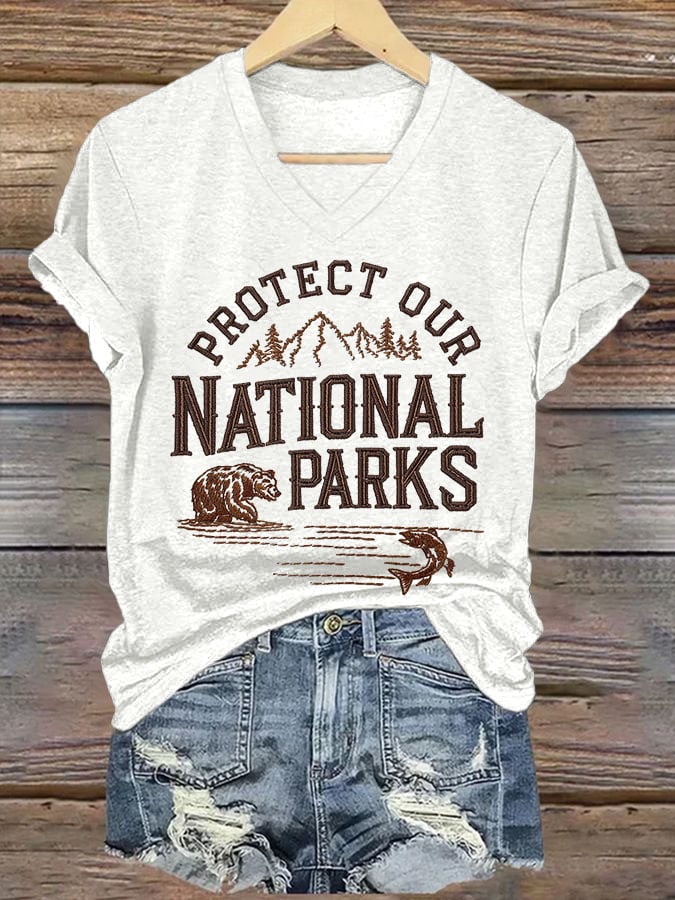 Women's Protect Our National Parks Printed T-Shirt
