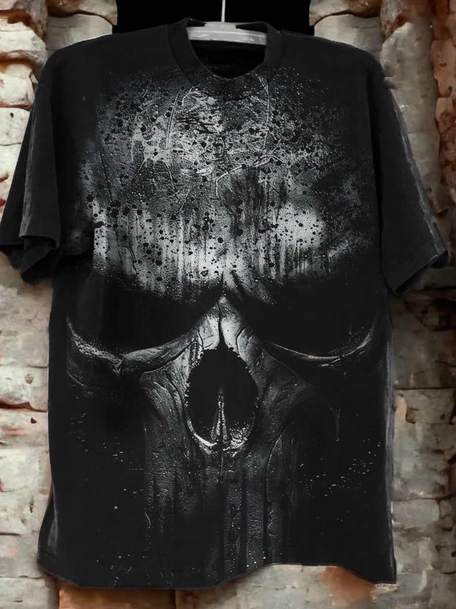 Skull Print Casual T-shirt