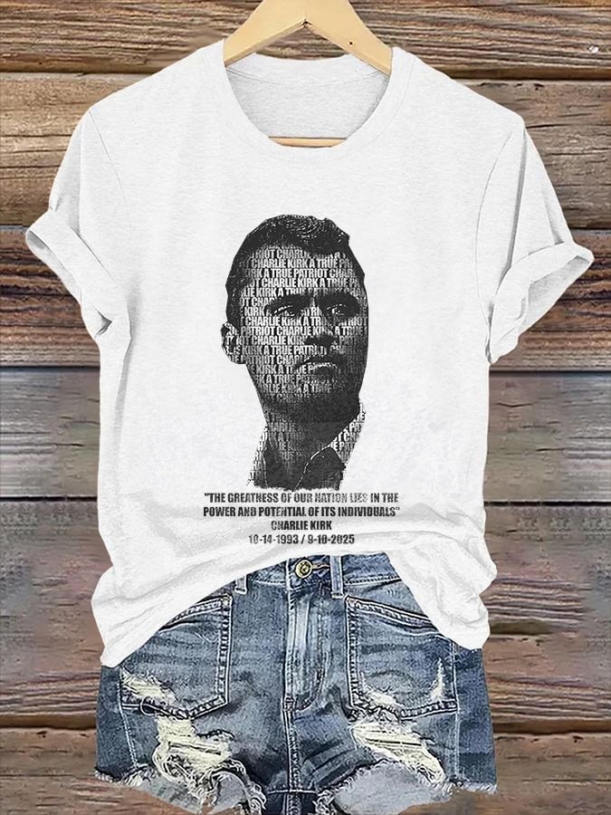 Retro  A True Patriot The Greatness Of Our Nation Lies In The Power And Potential Of Its Individuals Print T-Shirt