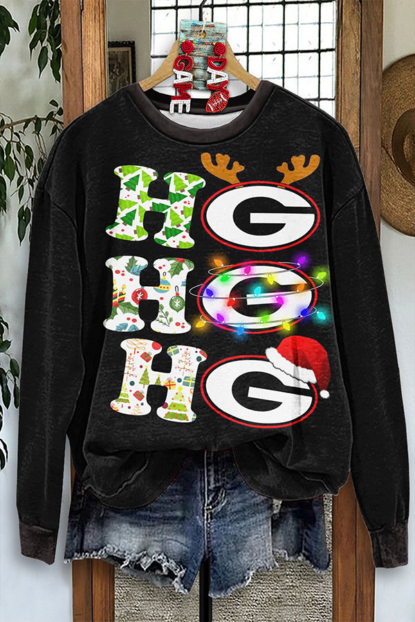 Vintage Georgia Christmas Print Sweatshirt