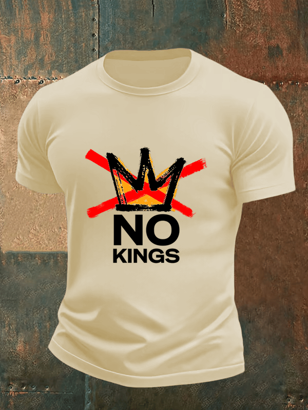 Men's no kings in America print  T-Shirt