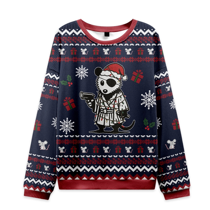 Tokyo-Tiger Possum Samurai Christmas Ugly Sweatshirt