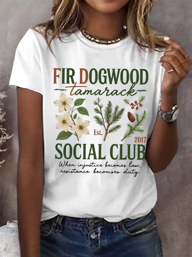 Women's Protect National Parks Print Round Neck T-Shirt