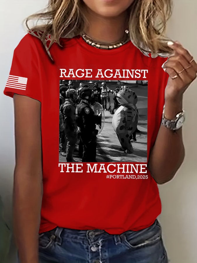 Women's Portland Frog Print Crew Neck T-Shirt