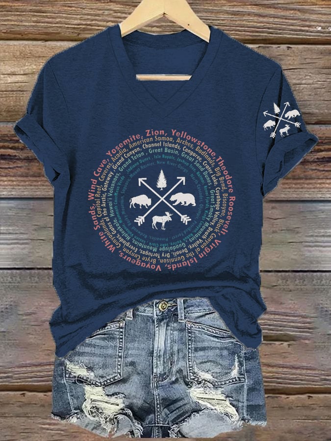 Women's National Parks Bear Print T-Shirt
