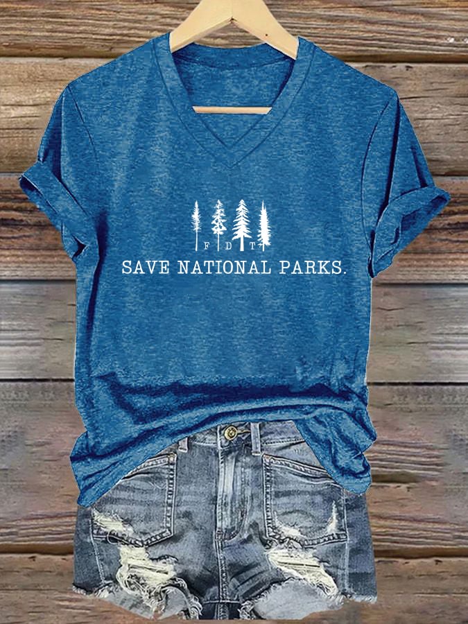Women's Save The National Parks Print T-Shirt
