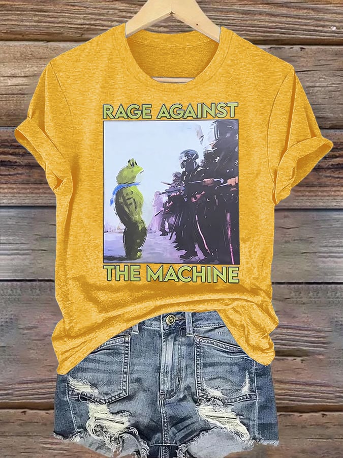 Women's  Portland Frog Art Print T-Shirt