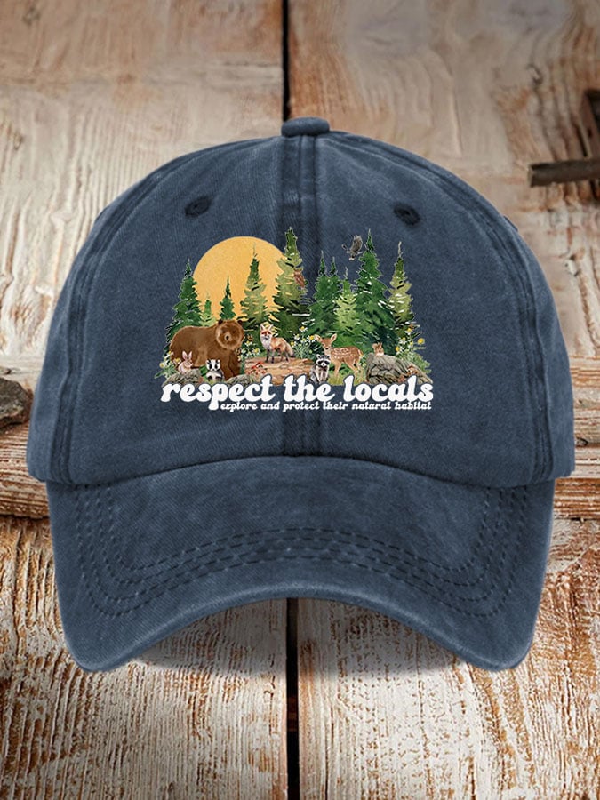 Respect The Locals Print Baseball Cap