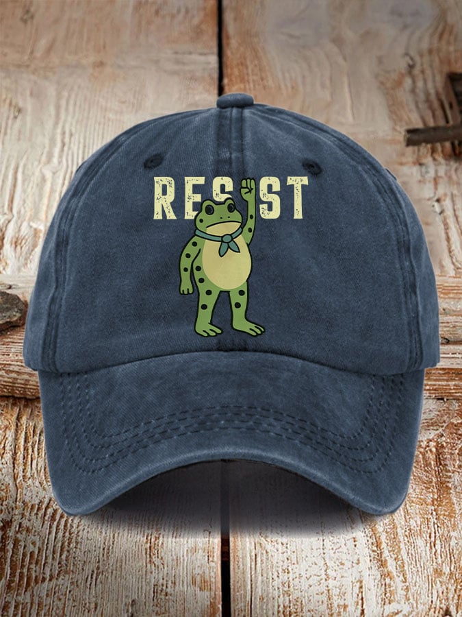 Unisex Resist Frog Print Hat