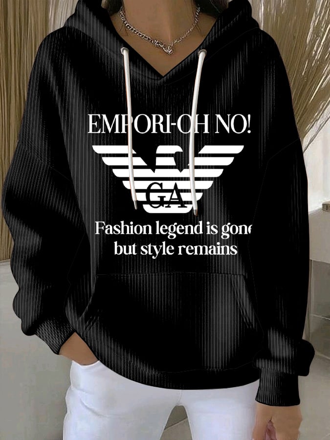 Women's Empori-Oh No! Fashion Legend Is Gon But Style Remains 1934-2025 Print Casual Sweatshirt