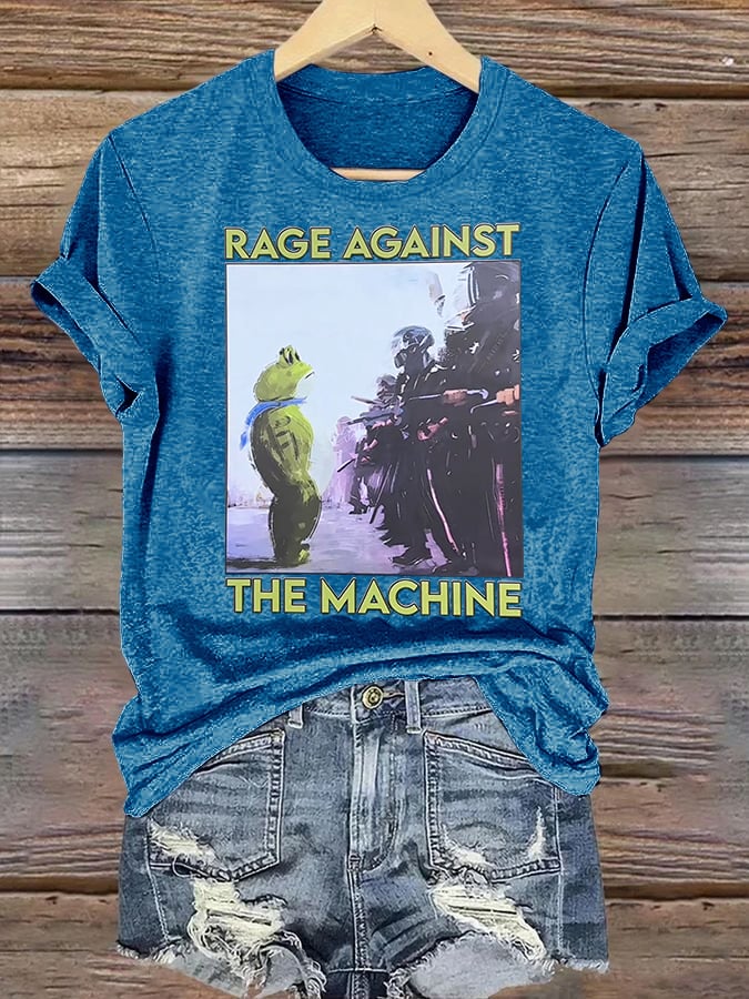 Women's  Portland Frog Art Print T-Shirt