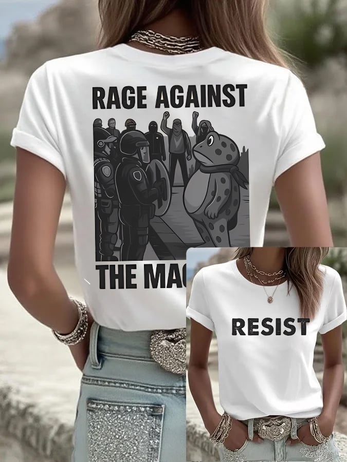 Women's RAGE AGAINST THE MACHINE Graphic Print T-Shirt