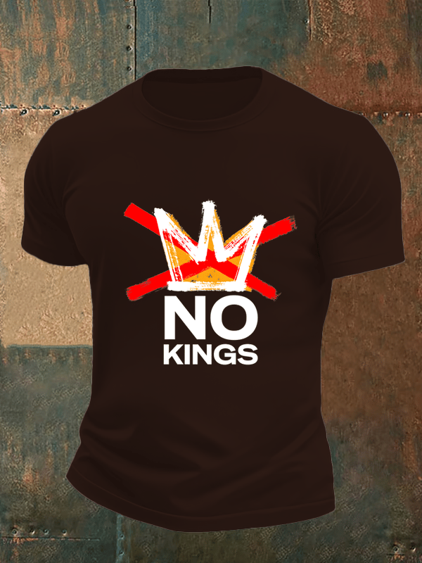 Men's no kings in America print  T-Shirt