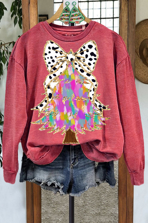 Vintage Color Block Christmas Sweatshirt