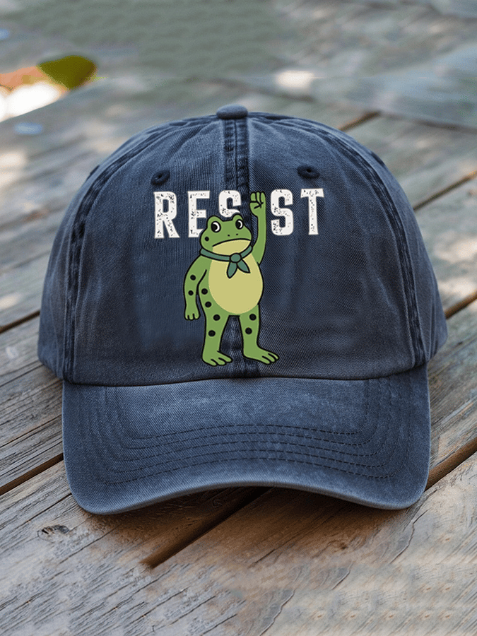 Unisex Washed Cotton FDT Print Hat