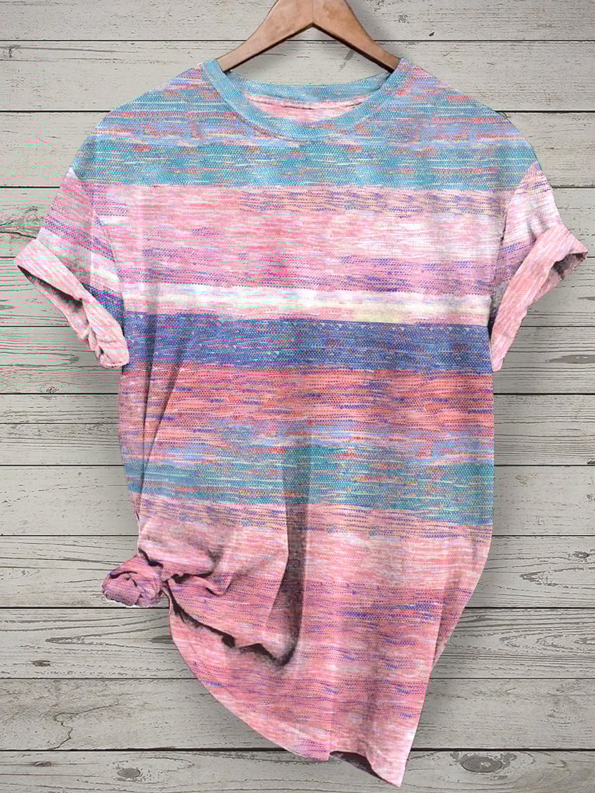 Women'S Breast Cancer Awareness Round Neck T-Shirt