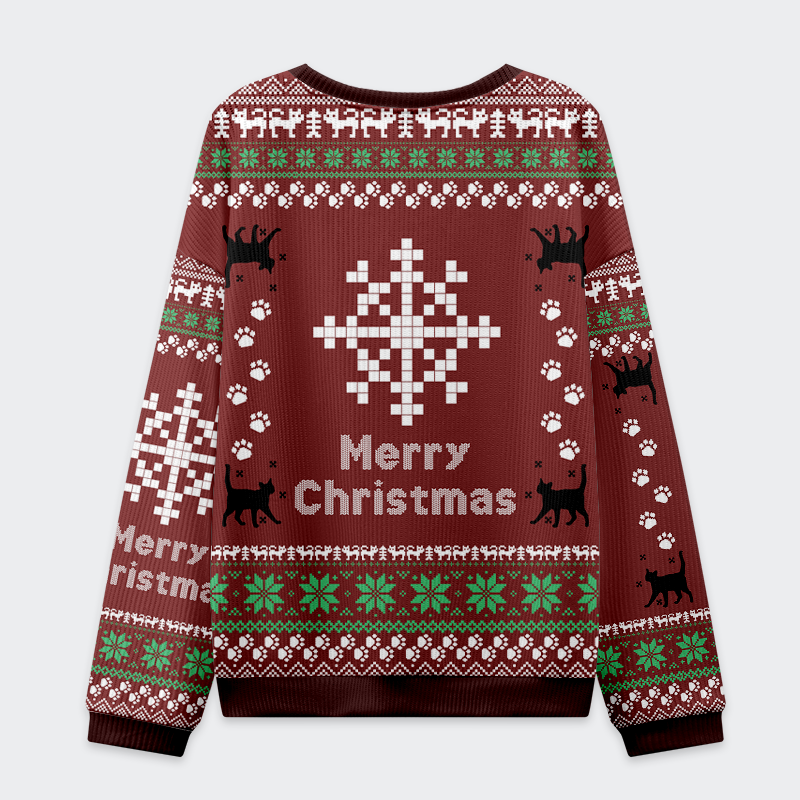 Tokyo-Tiger I Did It for the Naughty List Cat Ugly Sweatshirt