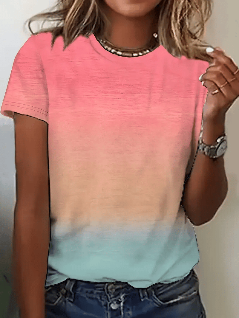 Women's Awareness Breast Cancer Printed Short-Sleeved T-Shirt