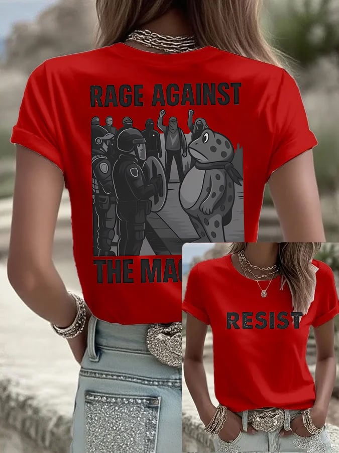 Women's RAGE AGAINST THE MACHINE Graphic Print T-Shirt