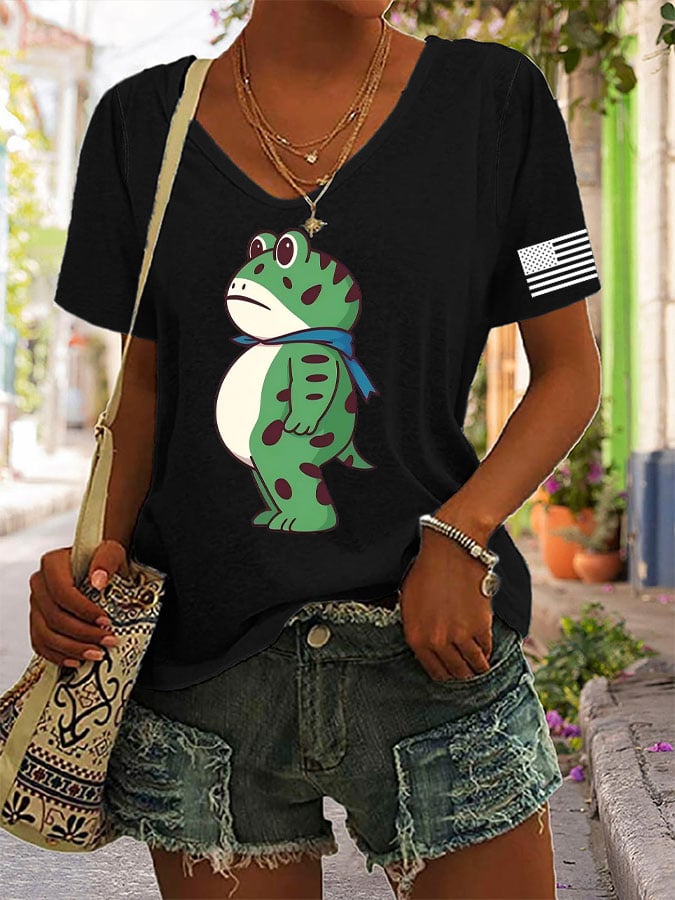 Women's casual Portland Frog  T-shirt