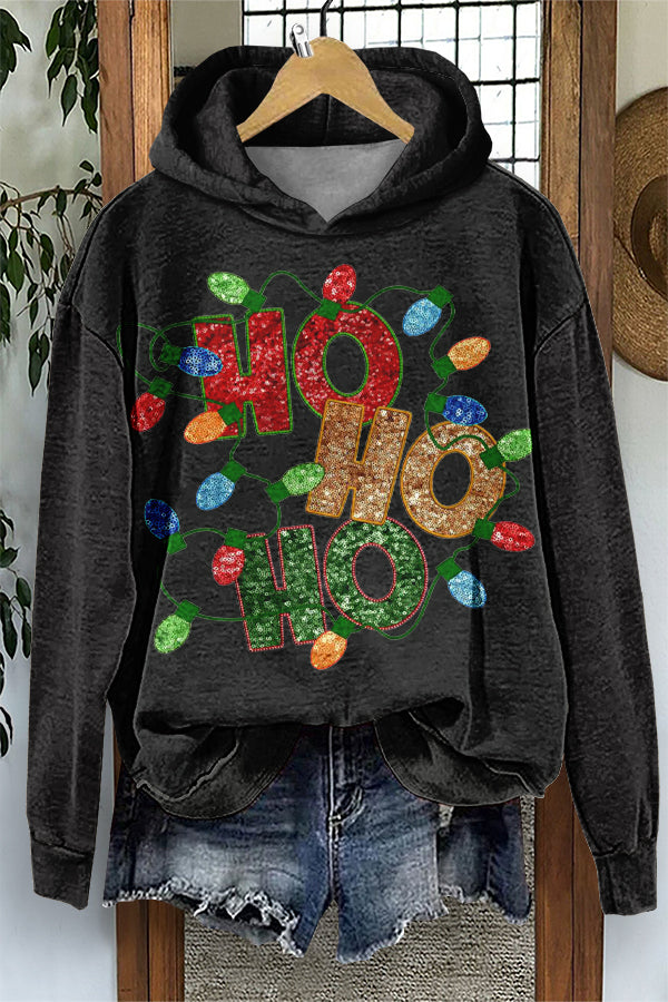 Christmas Lanterns Print Sweatshirt