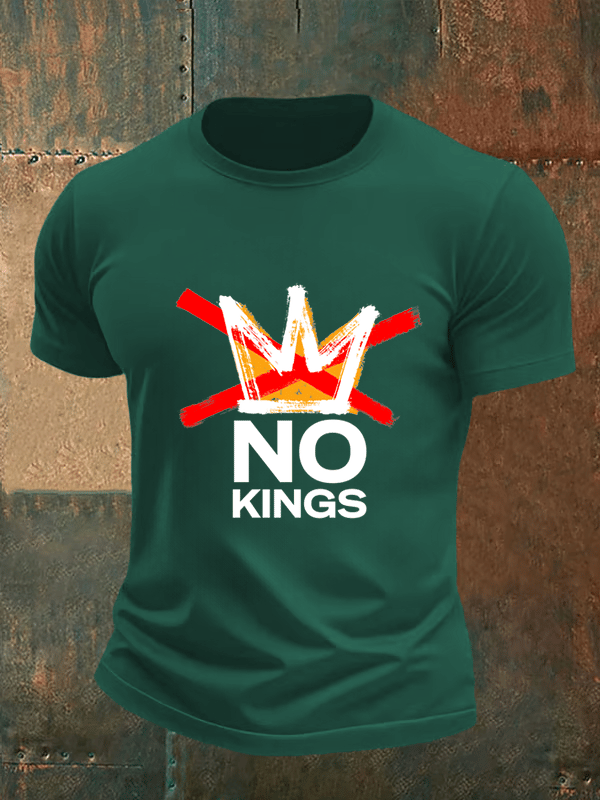 Men's no kings in America print  T-Shirt