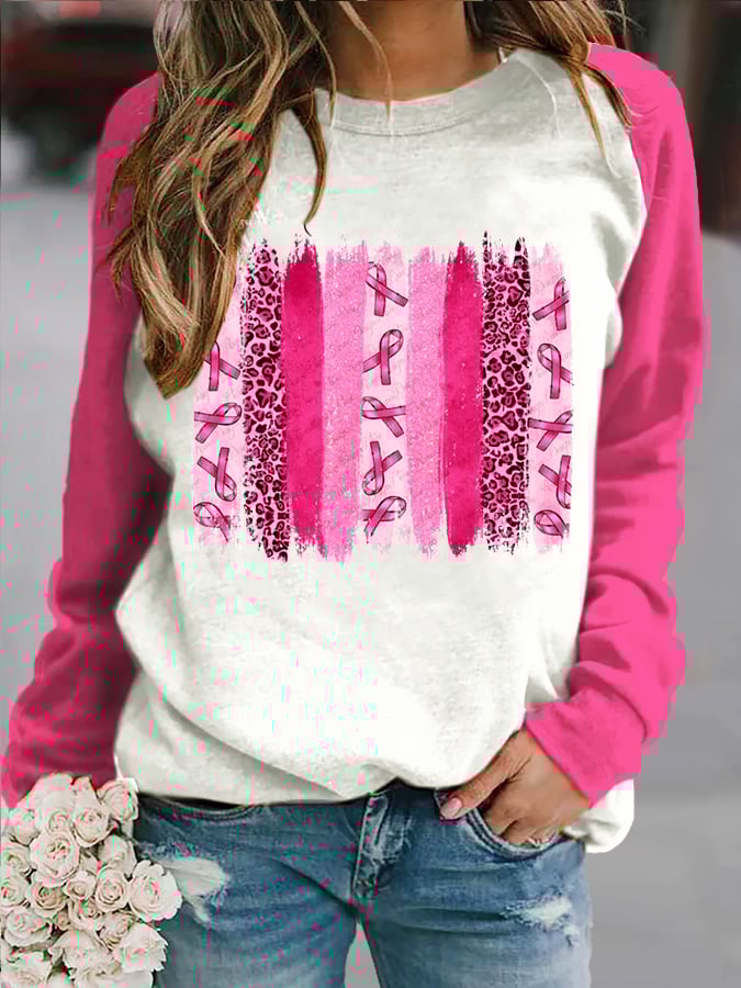 Breast Cancer Print Sweatshirt