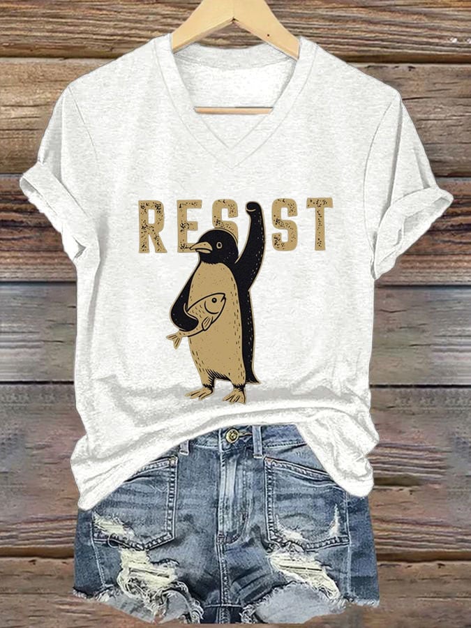 Women's FDT Portland Frog Protest Revolt Machine Print T-Shirt