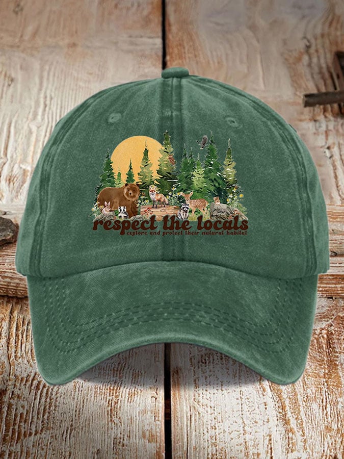 Respect The Locals Print Baseball Cap