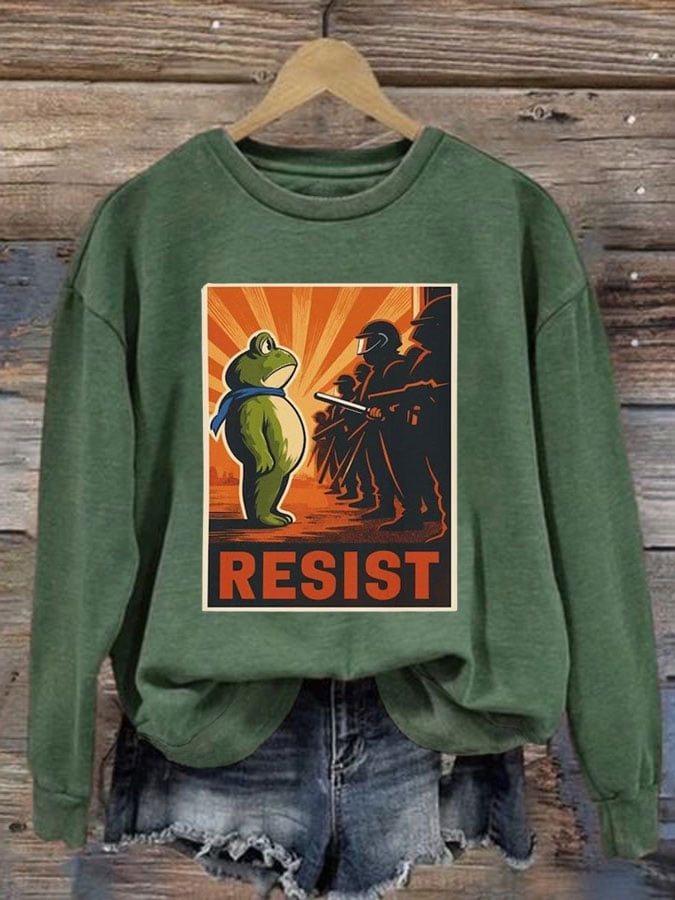 Women's Resist Print Casual Sweatshirt