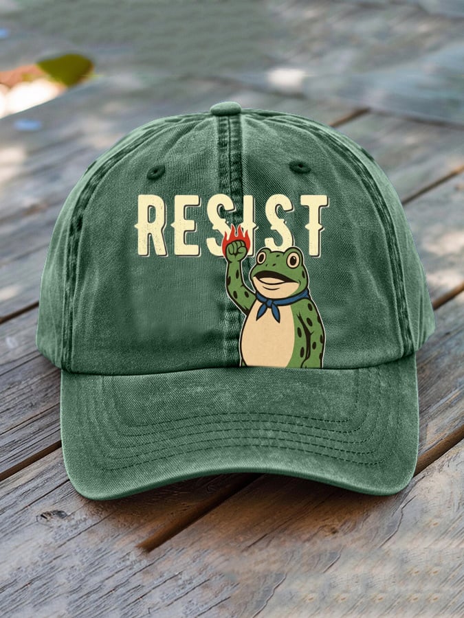 Unisex Casual Resistance Frog Washed Cotton Hat