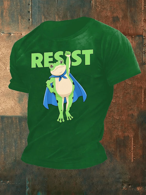 Men's  Portland Frog Art Print Casual T-Shirt