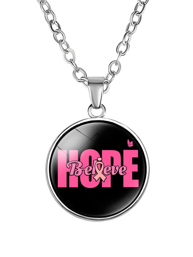 Alloy Pink Ribbon Necklace (scalable)