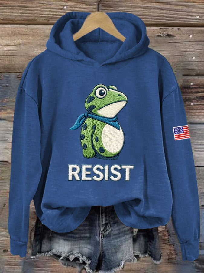 Women's Resist Frog Print Casual Sweatshirt