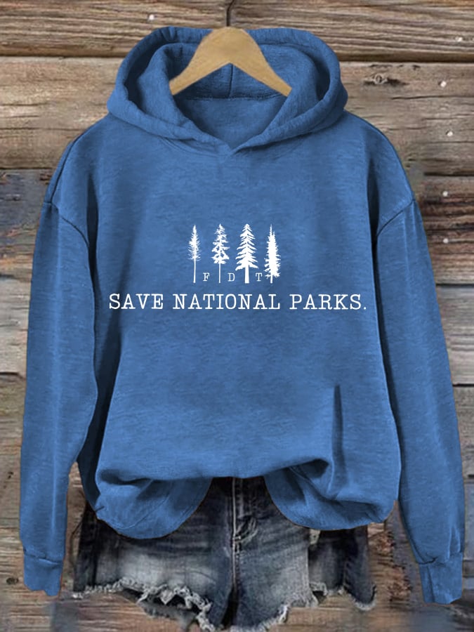 Women's Save The National Parks Print Hoodie