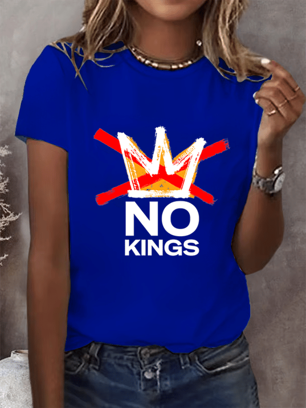 Women's  America has No Kings Printed Casual T-Shirt