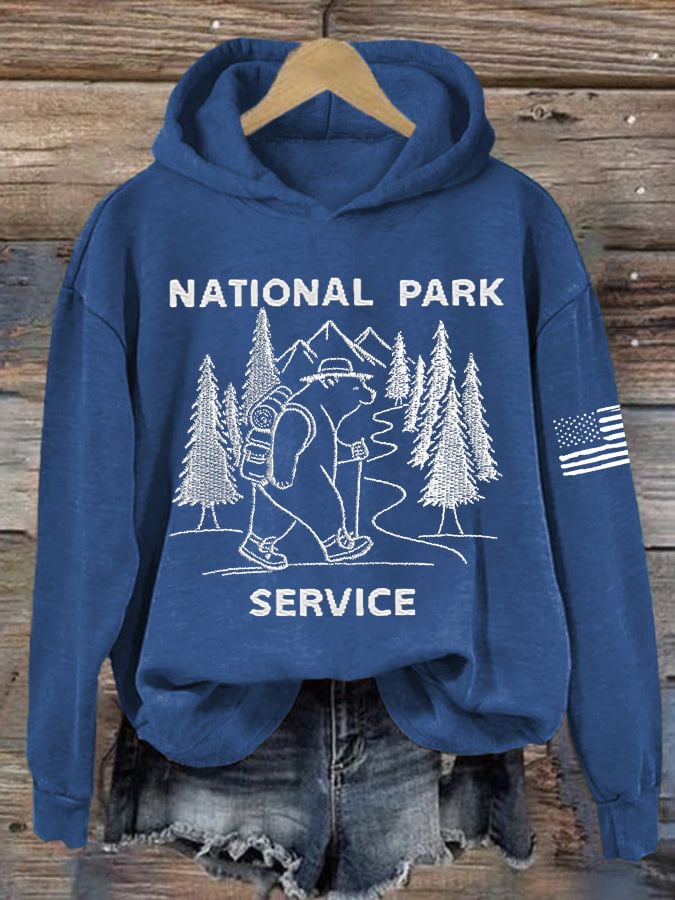 Women’s Retro National Park Service Printed Hoodie