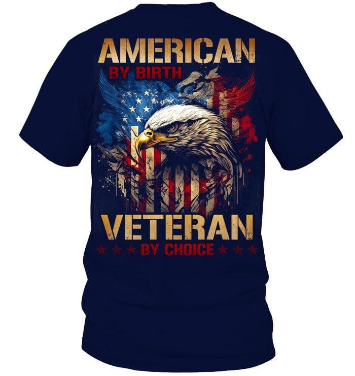 Amercian Veteran Pattern 100&Cotton Print  T-Shirt