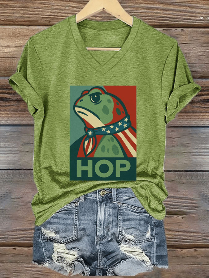 Women's FDT Print V-Neck T-Shirt