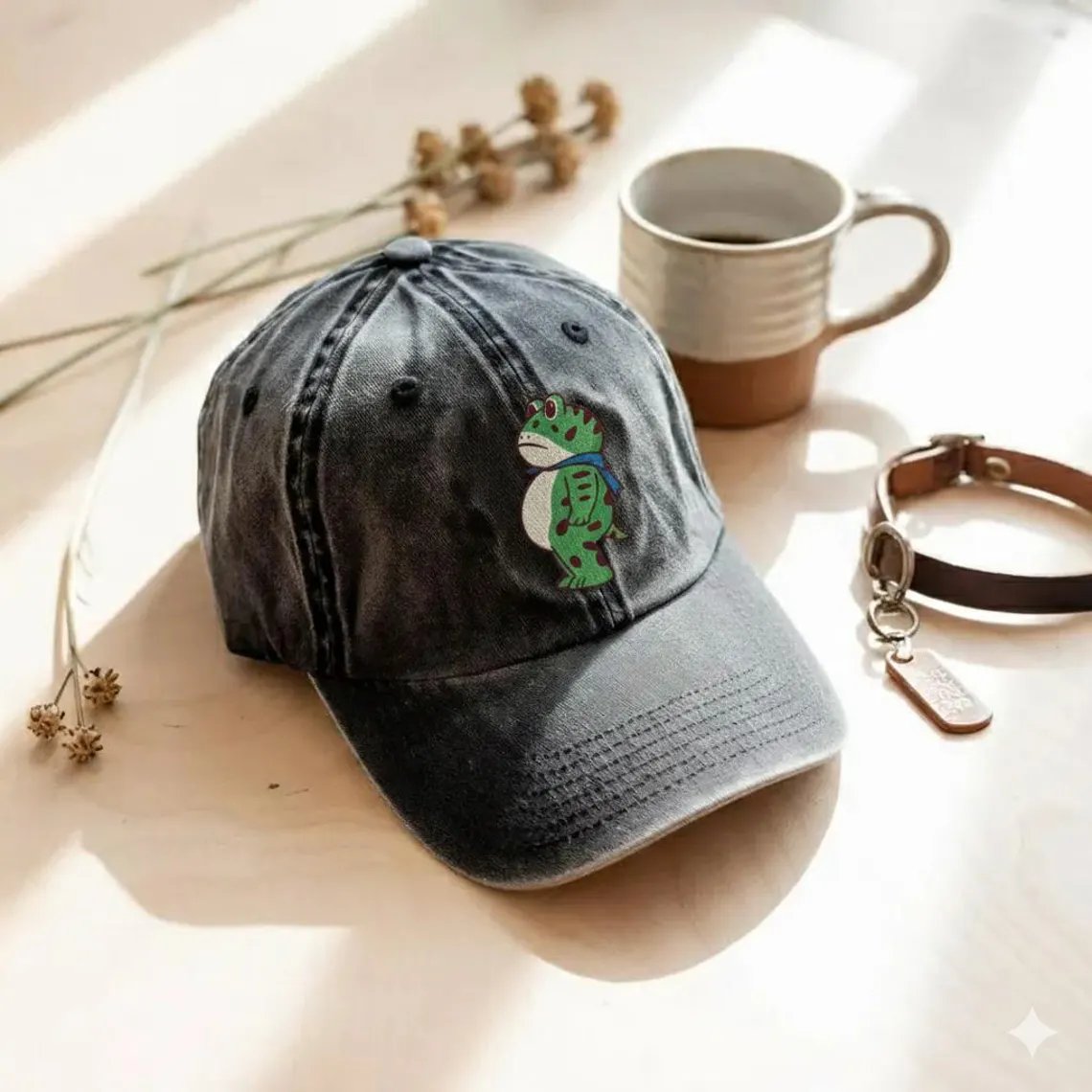 Unisex Portland frog print hat