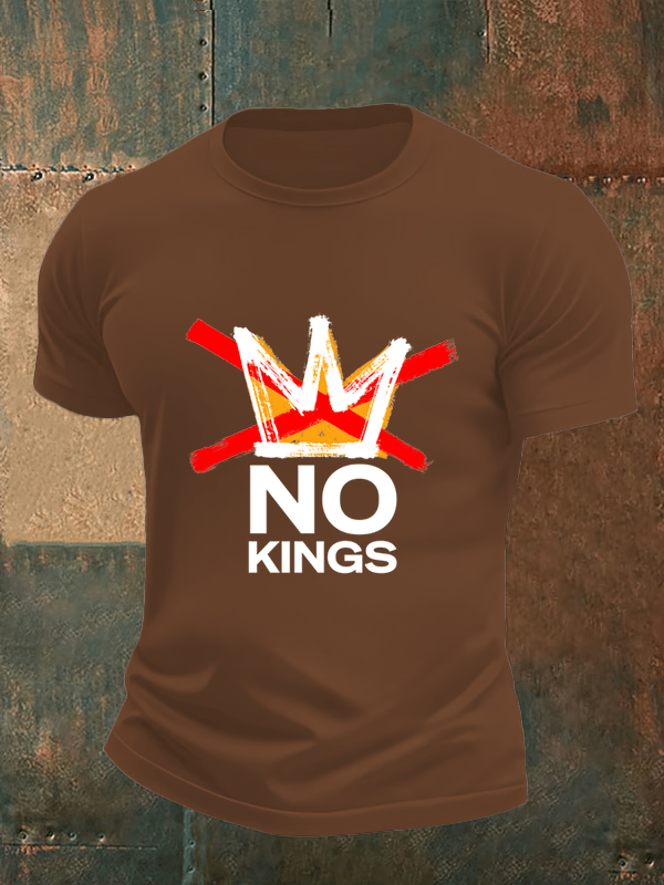 Men's no kings in America print  T-Shirt
