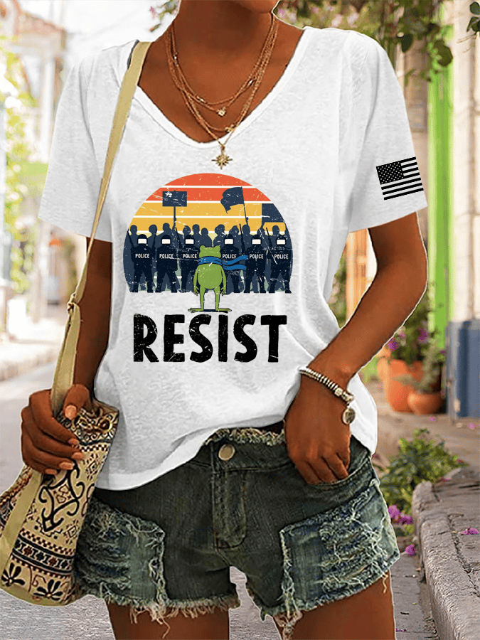 Women's FDT Print V-Neck T-Shirt