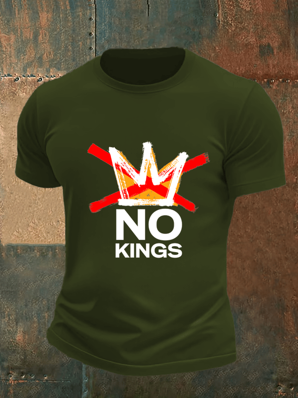 Men's no kings in America print  T-Shirt