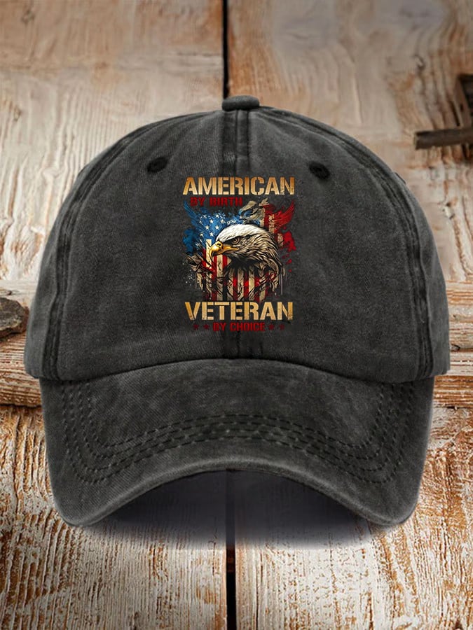 Amercian Veteran Pattern  Print  Hat