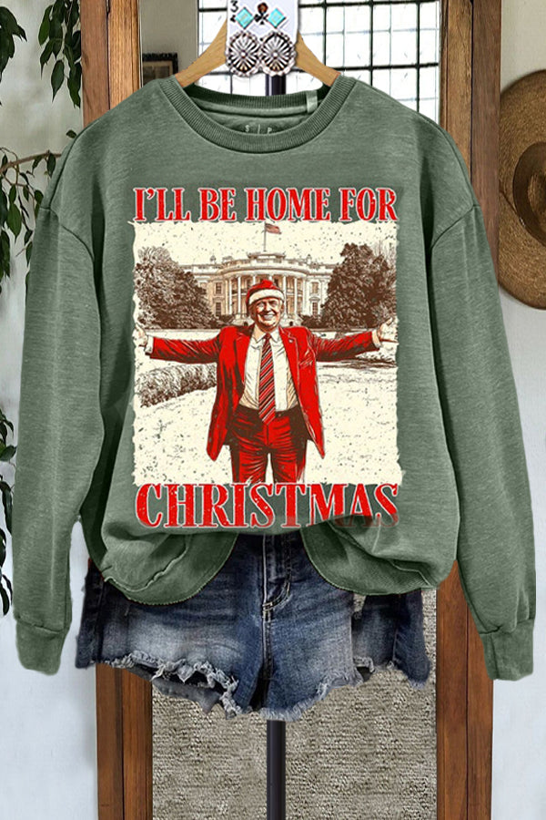 Classic Contrast Color Christmas Sweatshirt