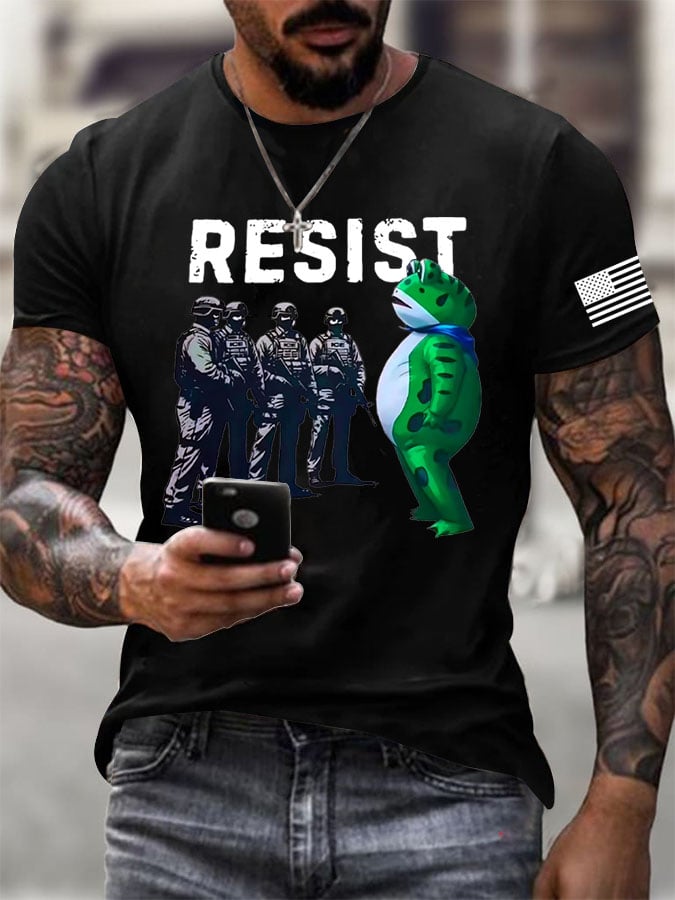 Men's Portland Frog Print T-Shirt