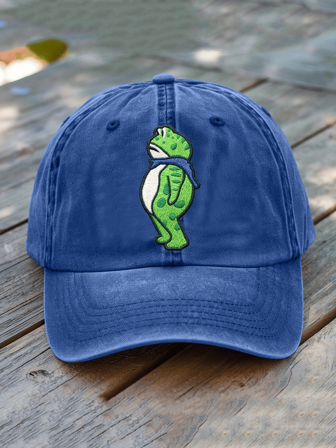 Unisex Washed Cotton FDT Print Hat