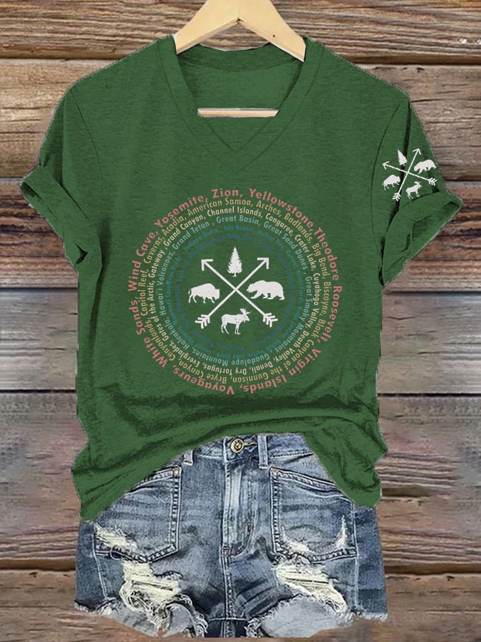 Women's National Parks Bear Print T-Shirt
