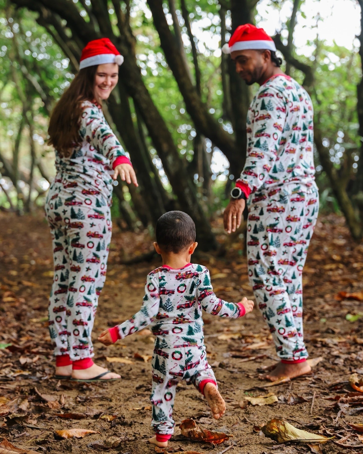 Christmas Tree Truck Matching Family Christmas Pajamas