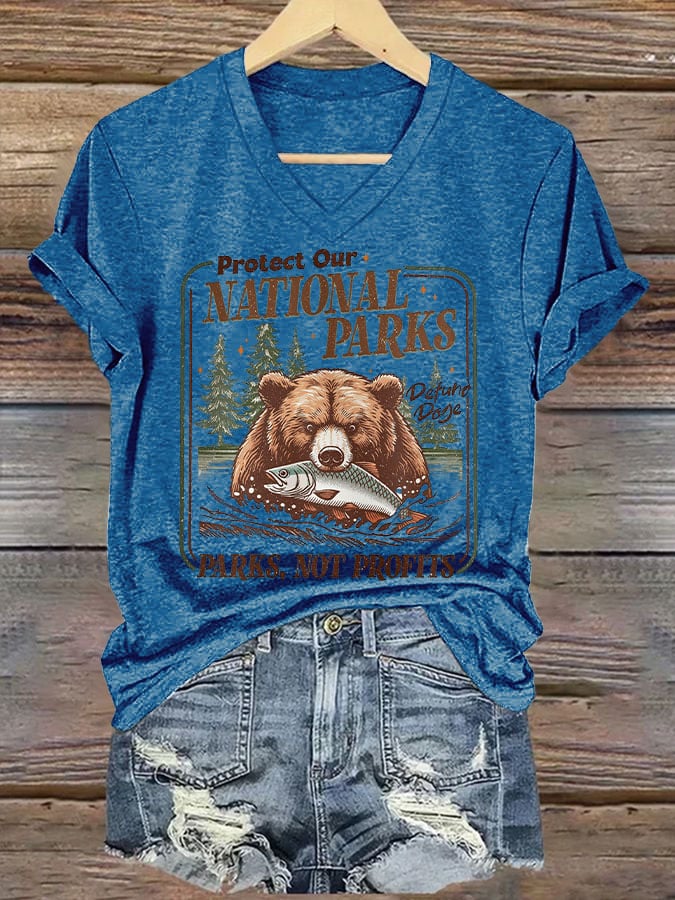 Women's Protect Our National Parks Printed T-Shirt
